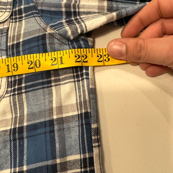 True religion brand jeans distressed flannel button down shirt - Picture 3 of 12